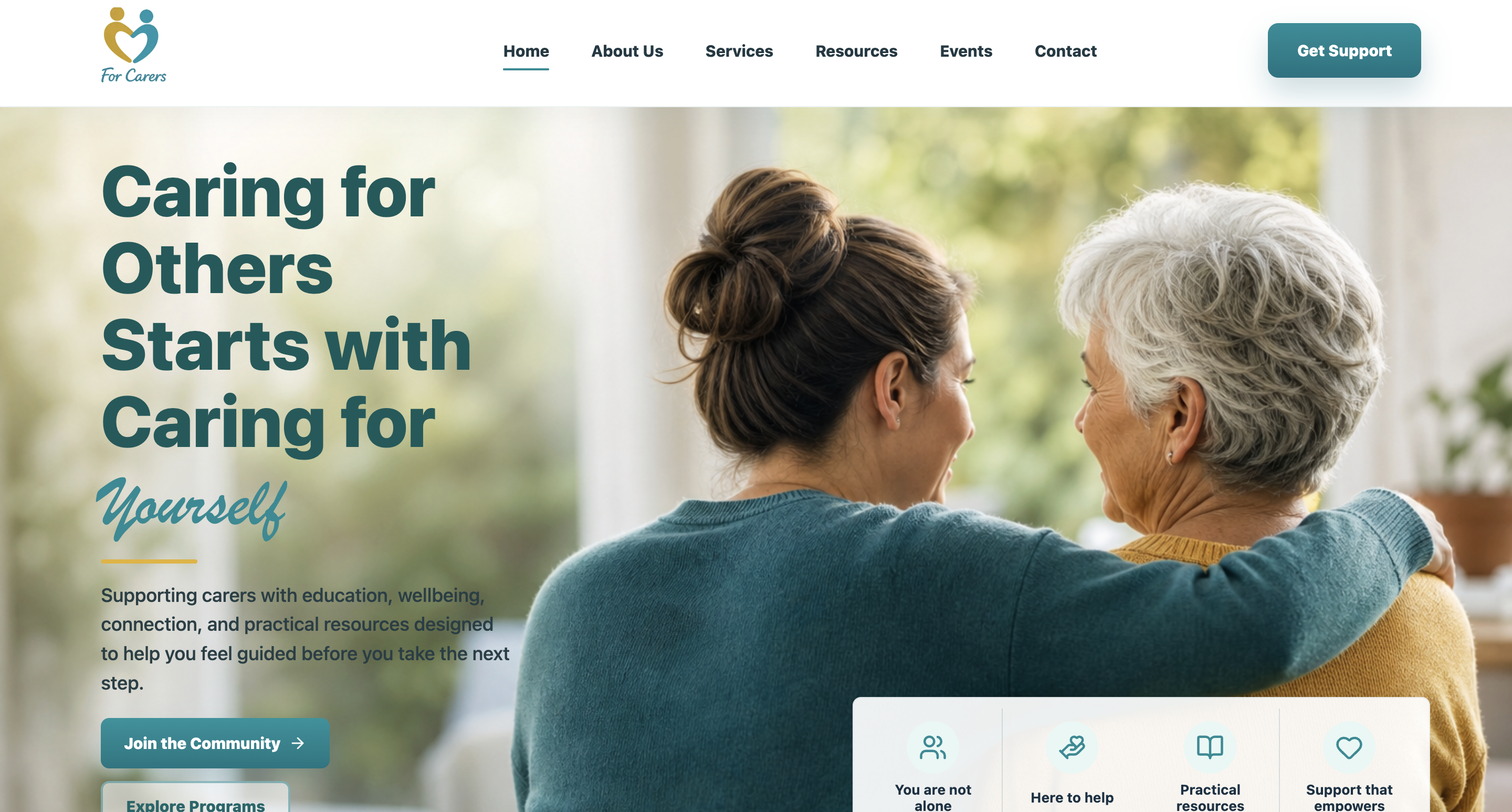 Efter-visualisering af den nye Newton/ForCarers supportplatform